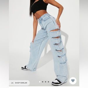 Fashion Nova City Streets ripped baggy jeans